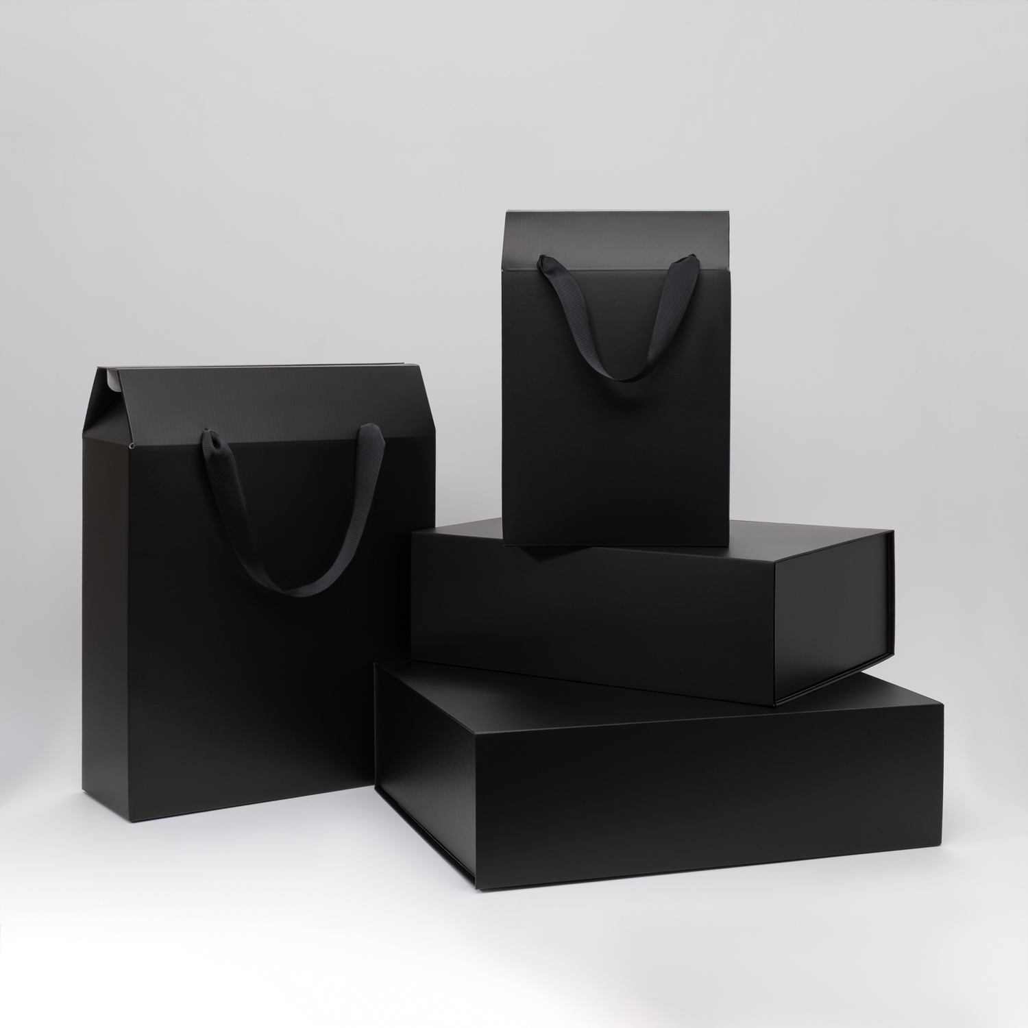 Подарочная коробка-пакет универсальная большая, черная-5