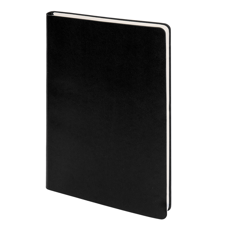 Бизнес-блокнот SMARTI, A5, черный, мягкая обложка, в клетку, черный-0