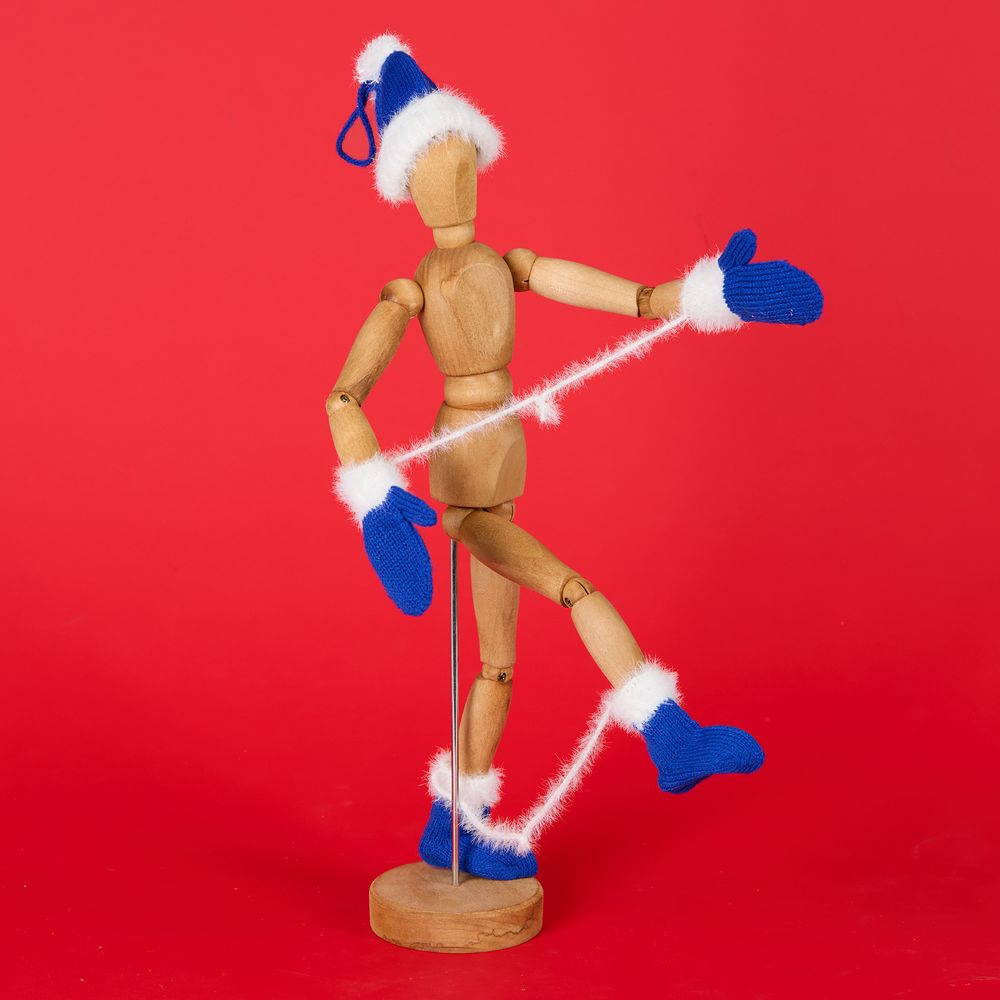 Подвеска на елку «Вьюжка», шапочка, синяя-2