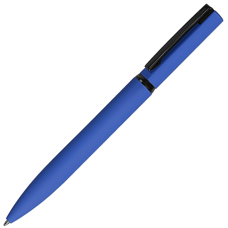 Ручка шариковая MIRROR BLACK, покрытие soft touch, синий-0