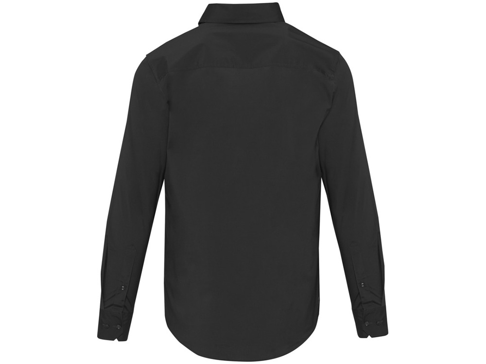 Carnelian мужская рубашка из поплина - сплошной черный-2