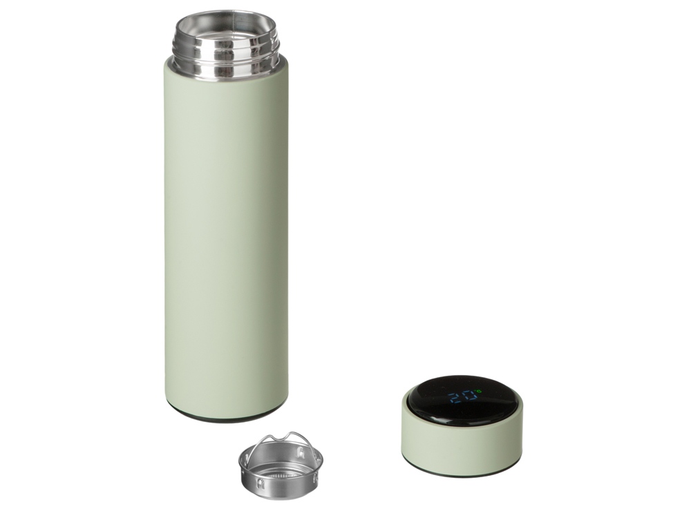 Вакуумный термос Module X с индикатором температуры, 500 мл, тубус, оливковый-2