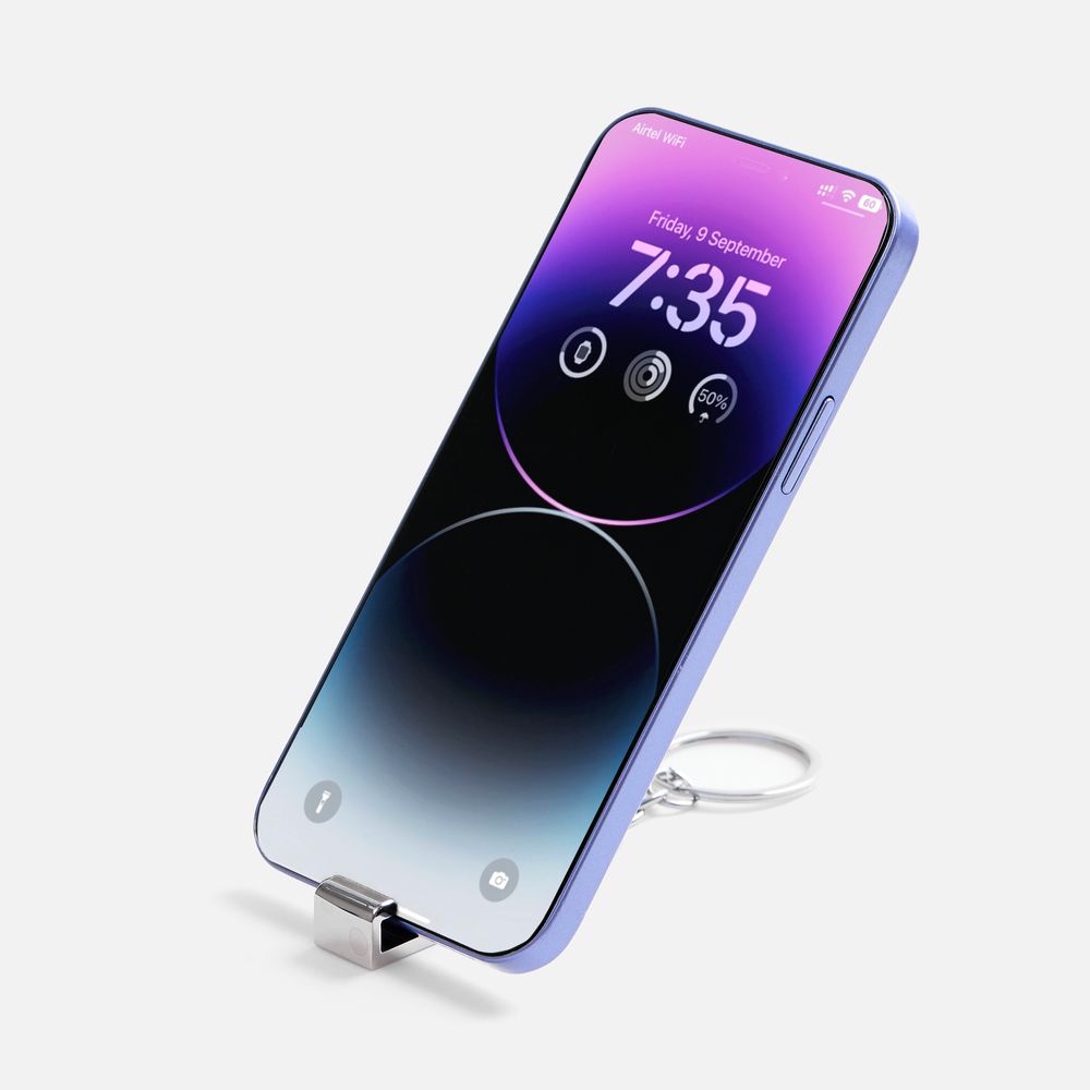 Брелок-подставка с открывалкой Virke, серебристый-3