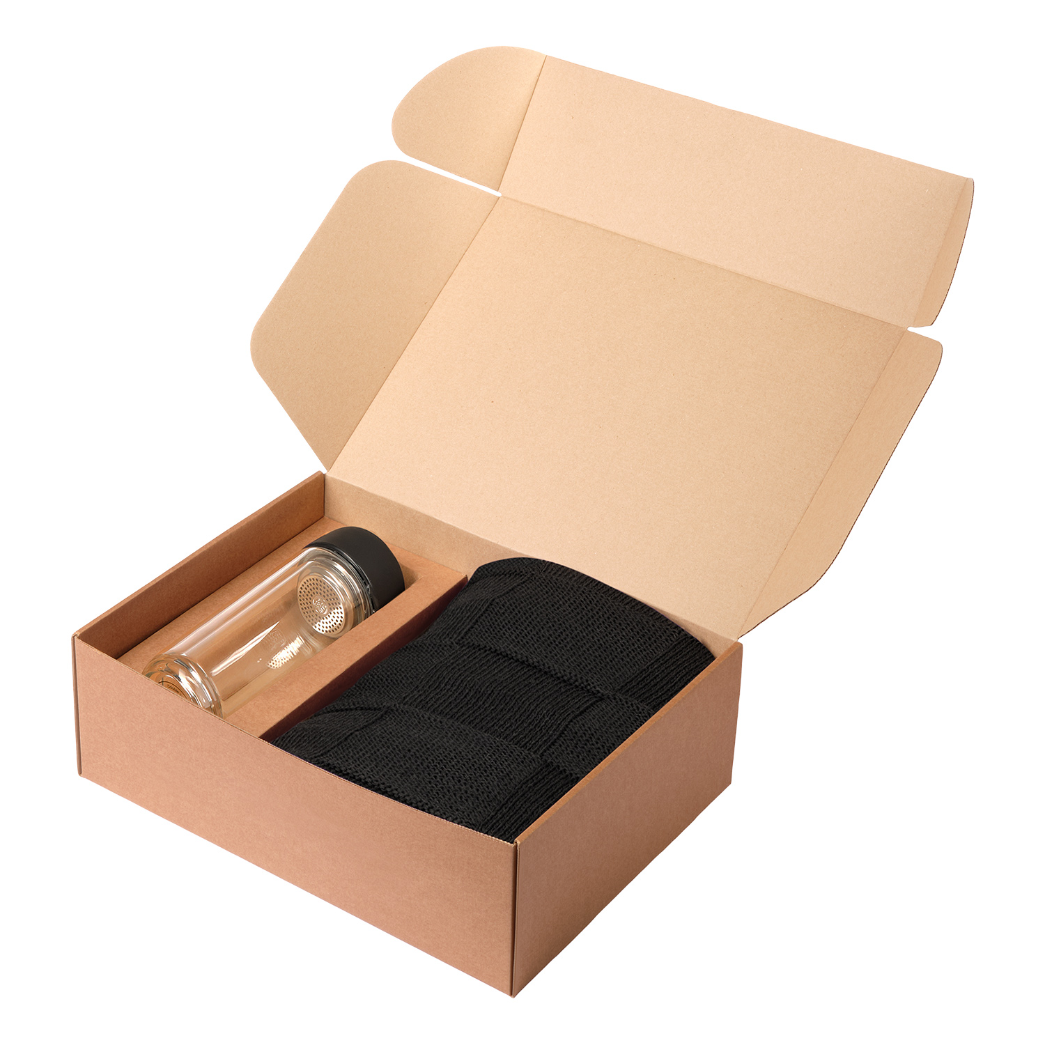 Подарочный набор Bianca, Cella, черный (плед, термобутылка)-2