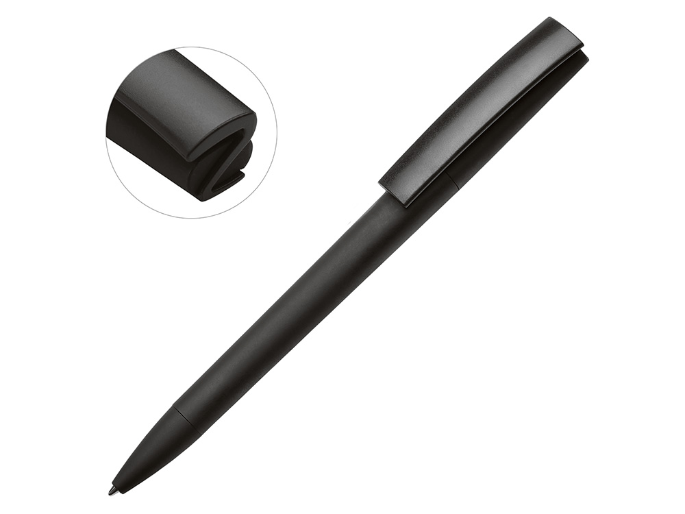 Ручка пластиковая soft-touch шариковая Zorro, черный-0