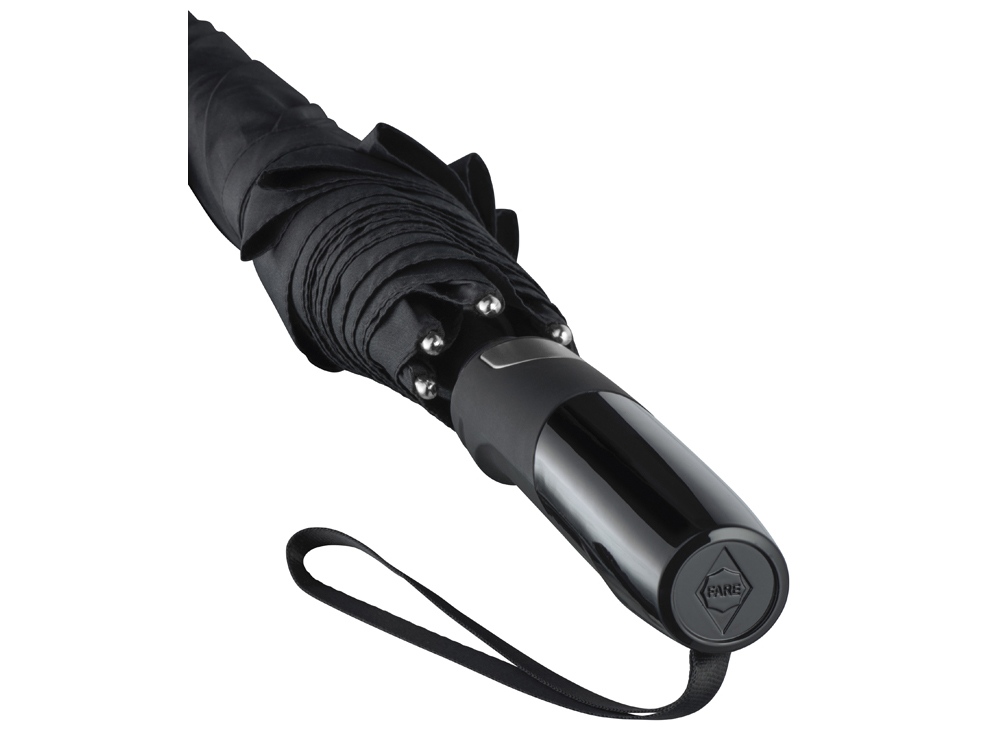 Зонт-трость 7399 Alugolf полуавтомат, черный/титан-9