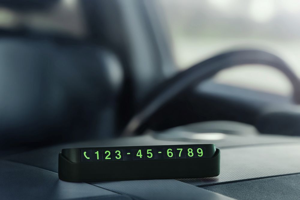 Парковочная визитка Litera, черная-4