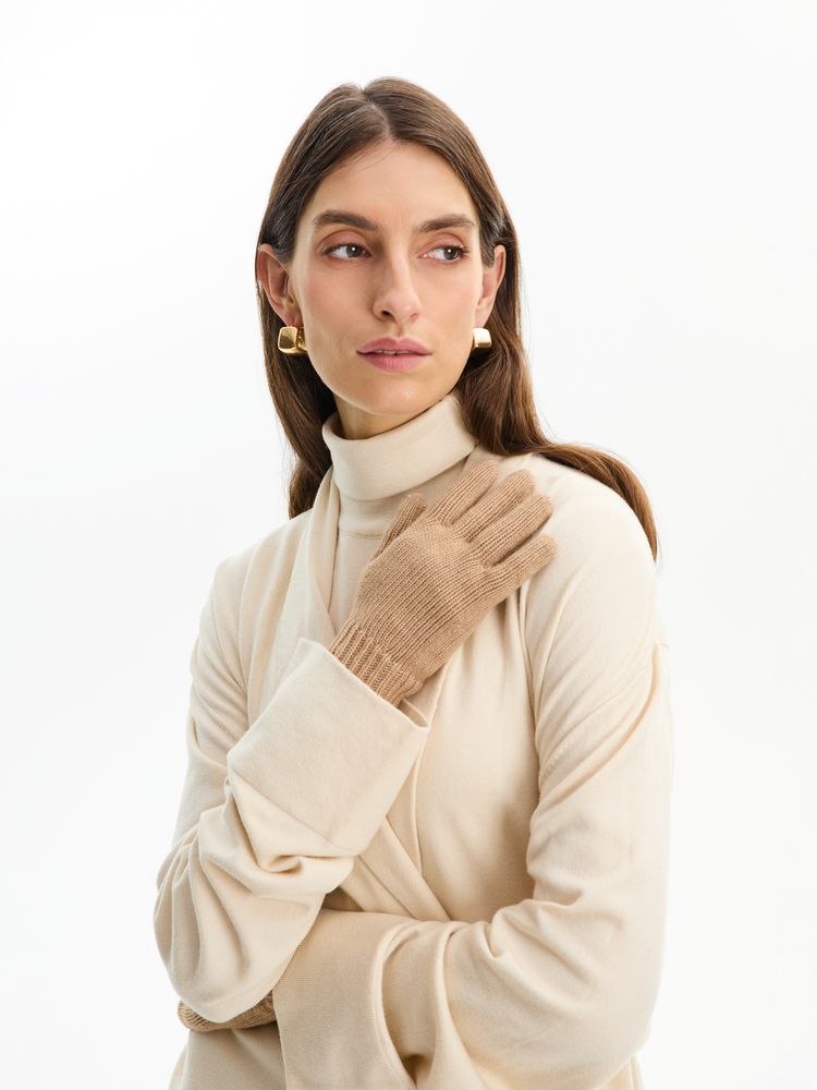 Перчатки Alpine, бежевые-2