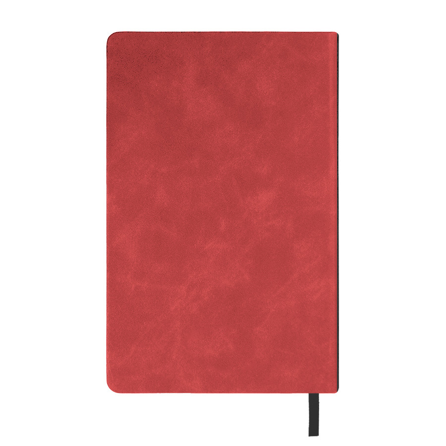 Ежедневник недатированный Muse, красный, А5, с декоративной черной полосой, блок в линейку, красный-3