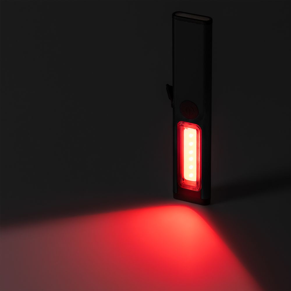 Фонарик-факел аккумуляторный Wallis с магнитом, черный-4