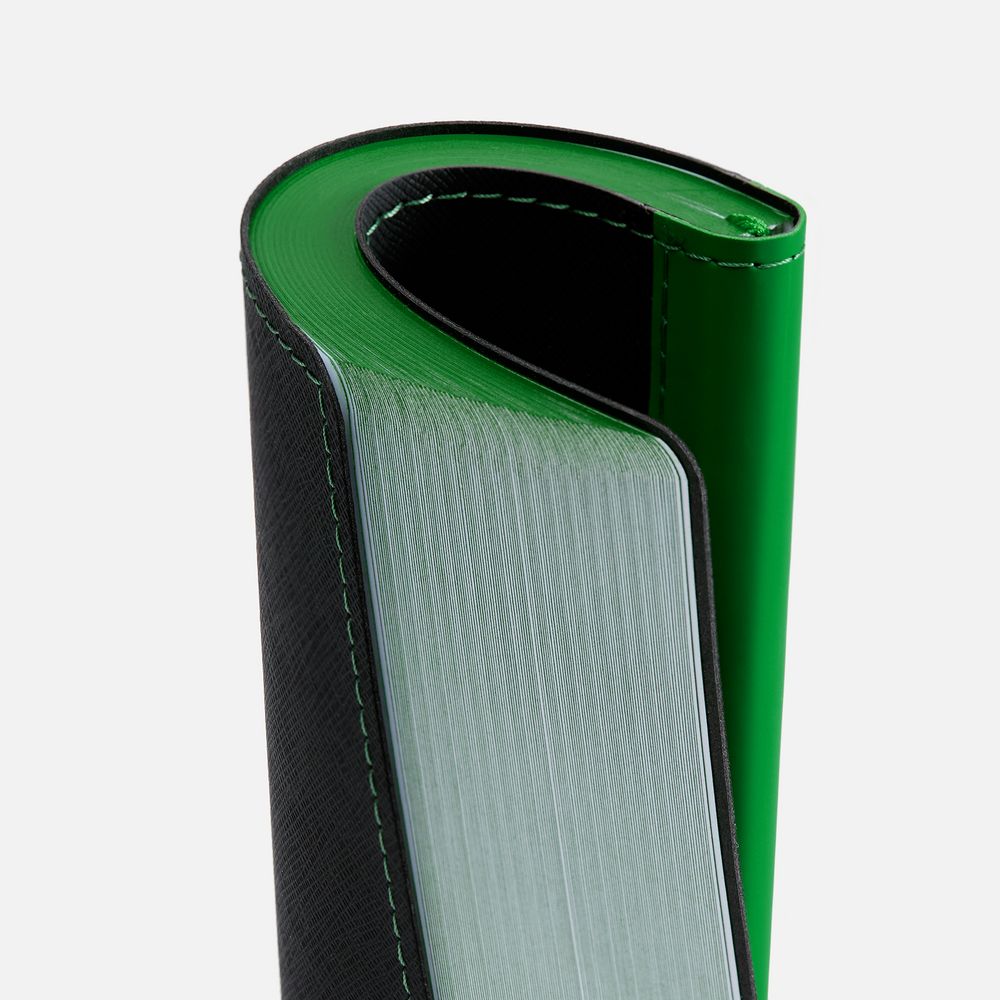 Ежедневник Nice Twice, недатированный, черный с ярко-зеленым-3