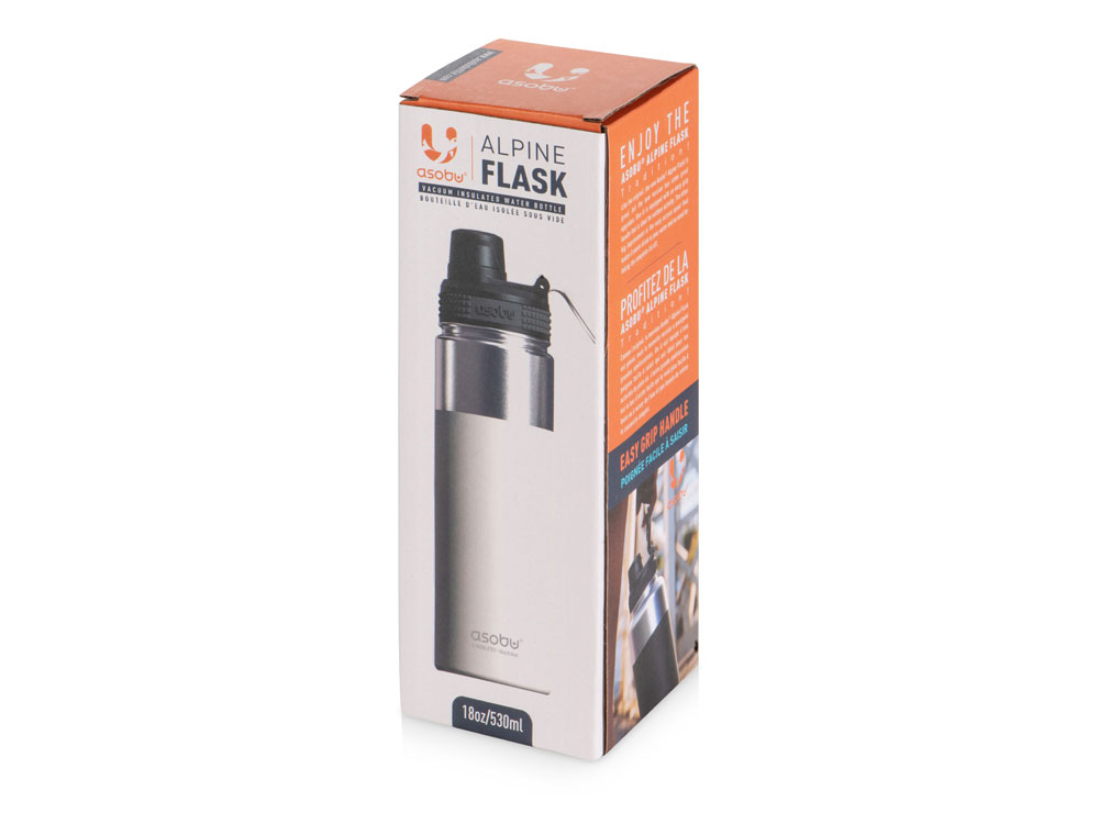 Вакуумная термобутылка ALPINE FLASK, 530 мл, белый-10