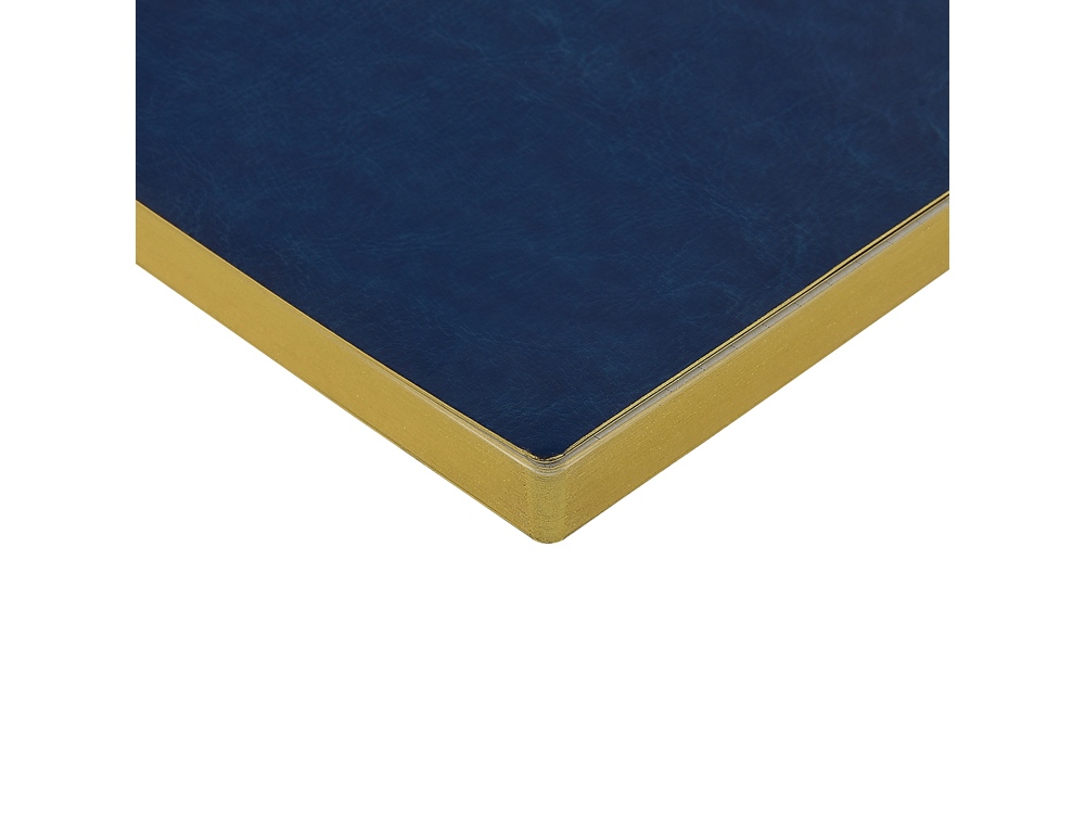 Ежедневник недатированный А5 Megapolis Nebraska Flex, синий с золотым обрезом-3