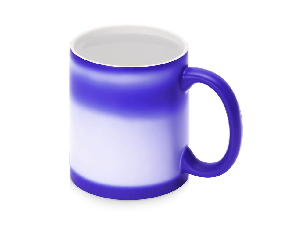 Кружка-хамелеон Magic матовая, синий/белый-6