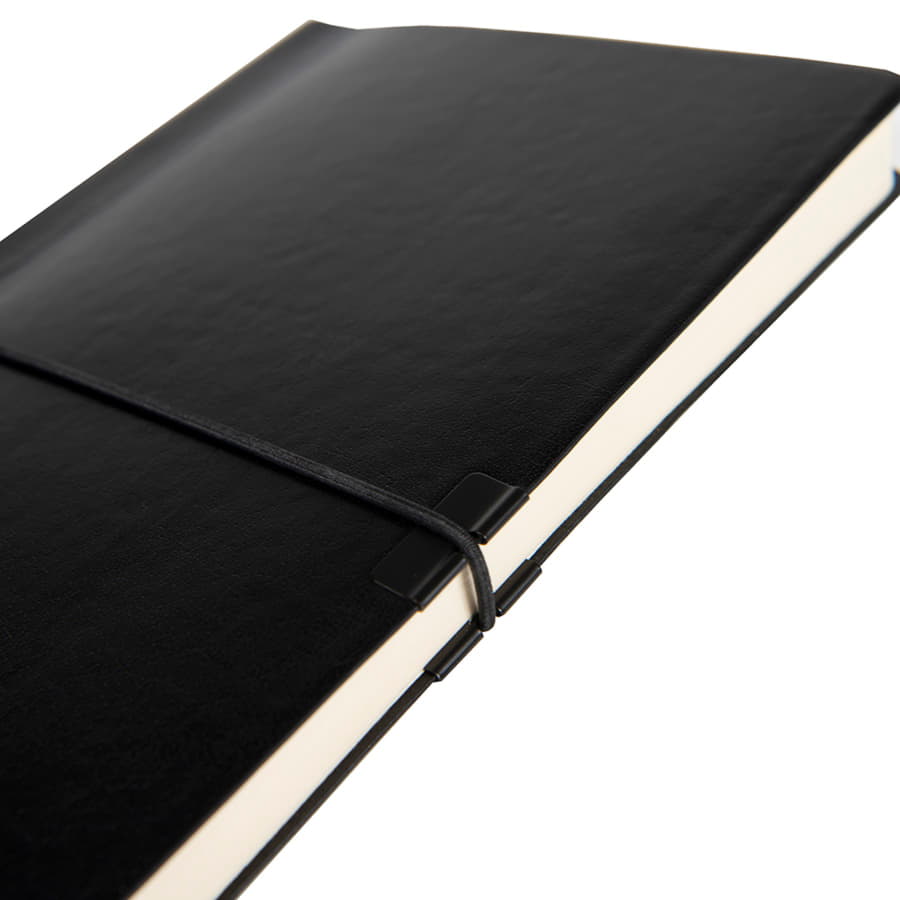 Ежедневник недатированный Save , A5, черный,  рециклированная кожа, кремовый блок, подарочная коробк, черный-4