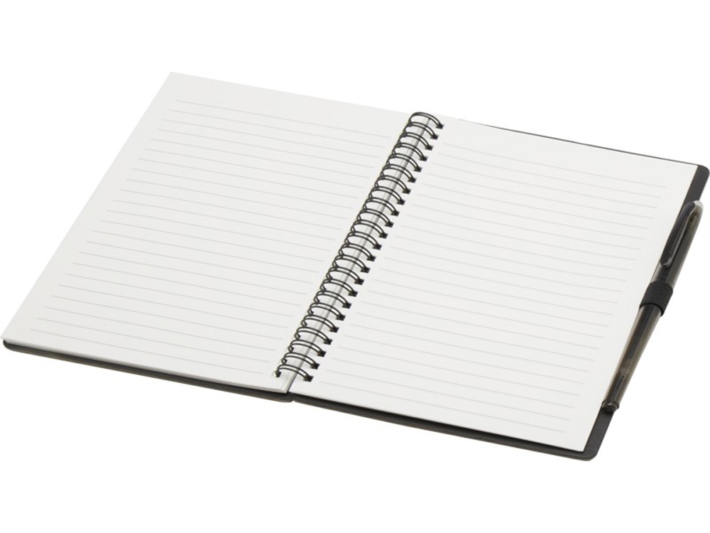 Slate многоразовый набор из блокнота в мягкой обложке и ручки - сплошной черный-3