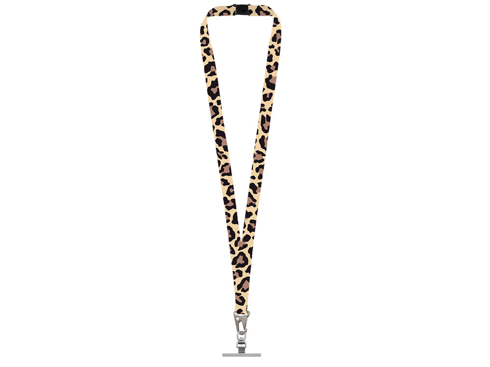 Ланъярд 2,5 см под сублимацию с большим карабином, замком обрыва и металлическим держателем для телефона-2