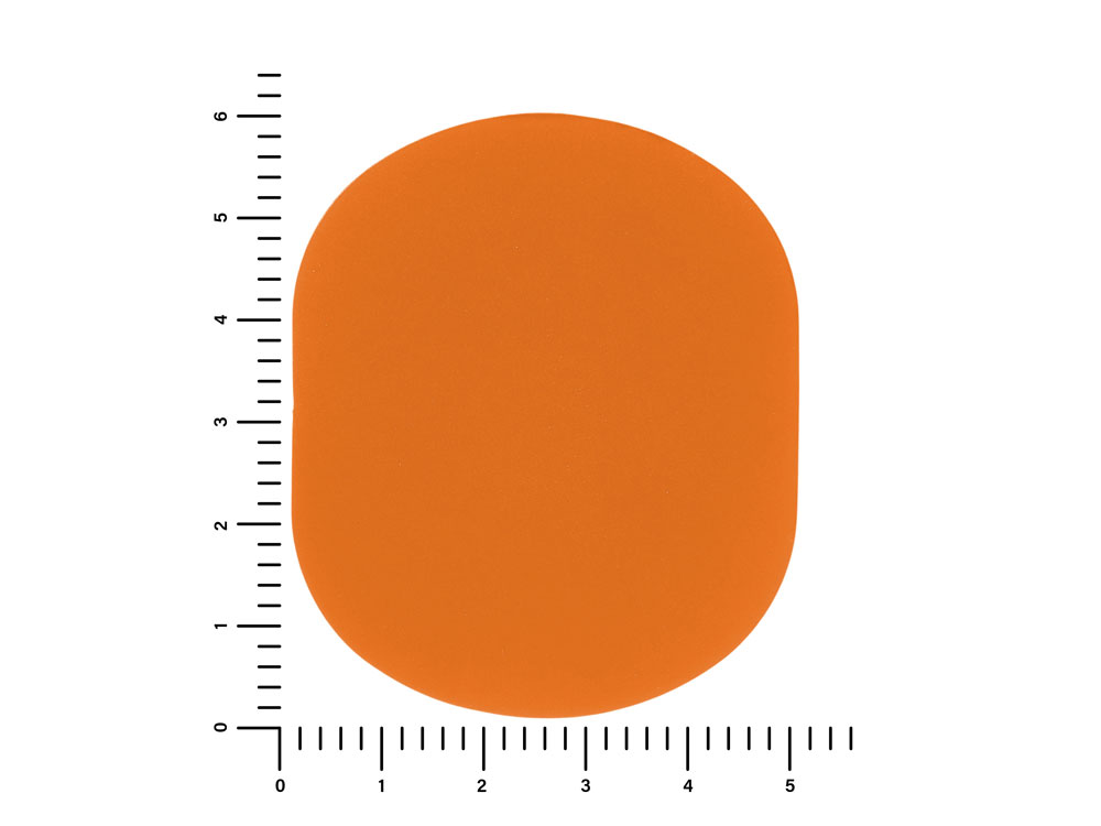 ПАТЧ ОВАЛ soft-touch (оранжевый ) 6,0 х 5,0 см-2