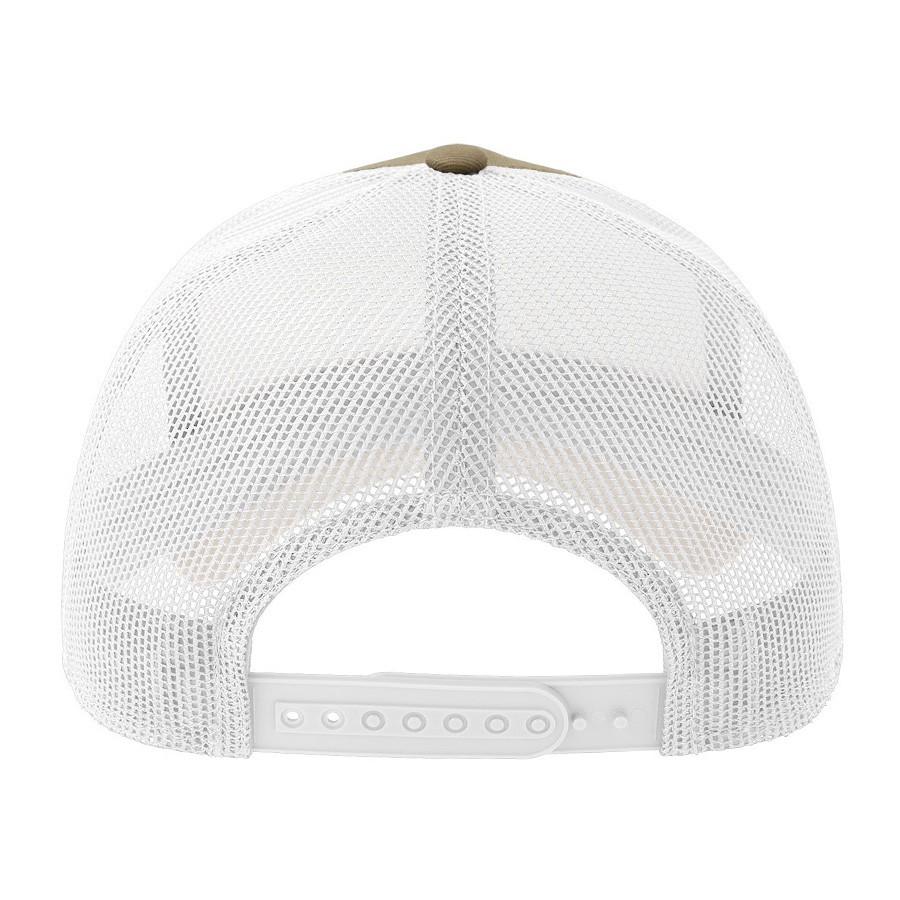 Бейсболка RAPPER COTTON-S, 5 клиньев, пластиковая застёжка, хаки, белый-1