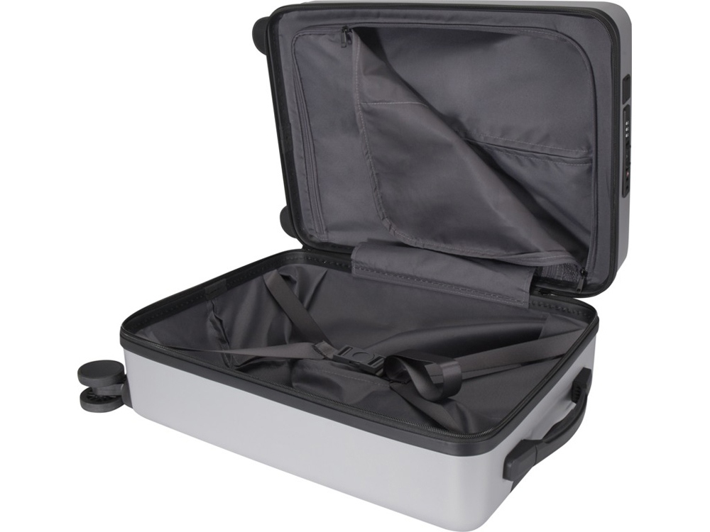 Rover Pro 20-дюймовый чемодан на колесах из материалов, переработанных согласно стандарту GRS, объемом 40 л - Серебряный-4