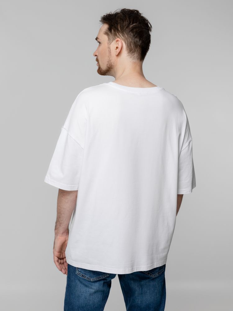Футболка унисекс оверсайз Crosstown, белая-8