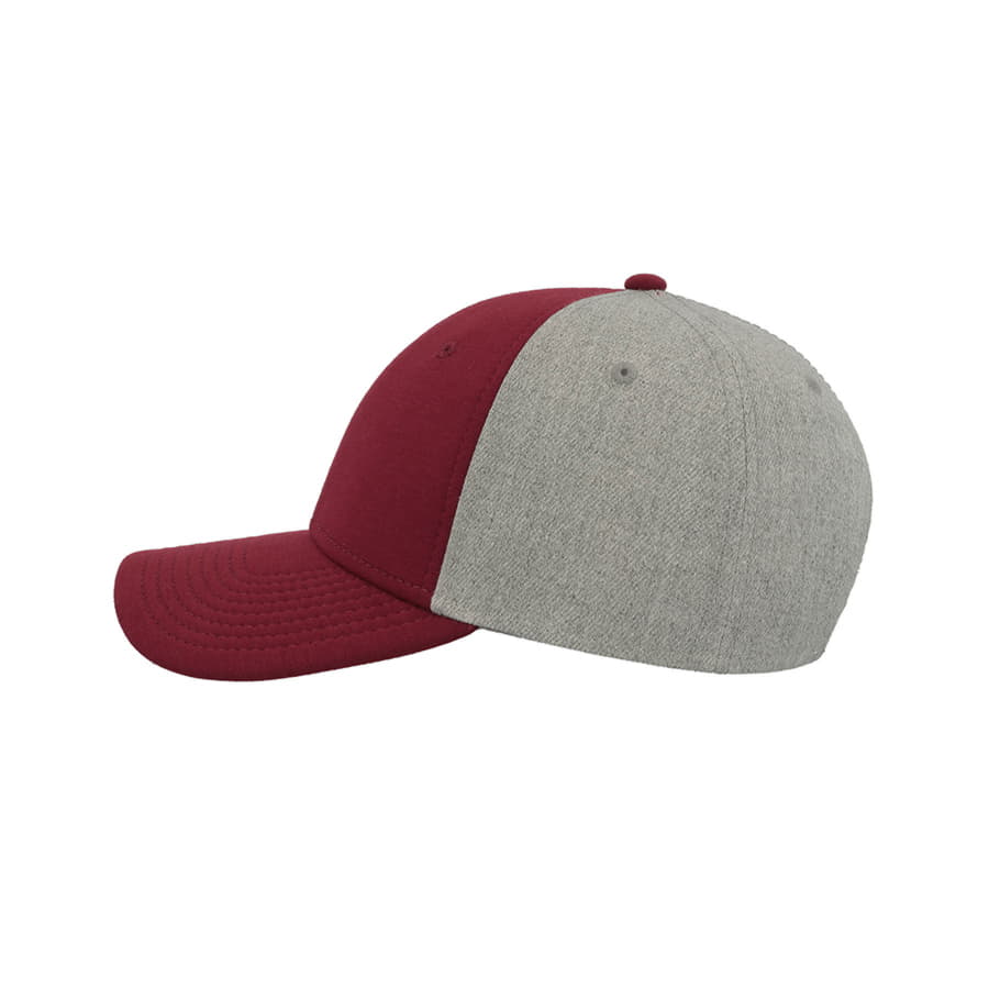 Бейсболка "Contest", 6 клиньев, пластиковая застёжка, красный, серый-2