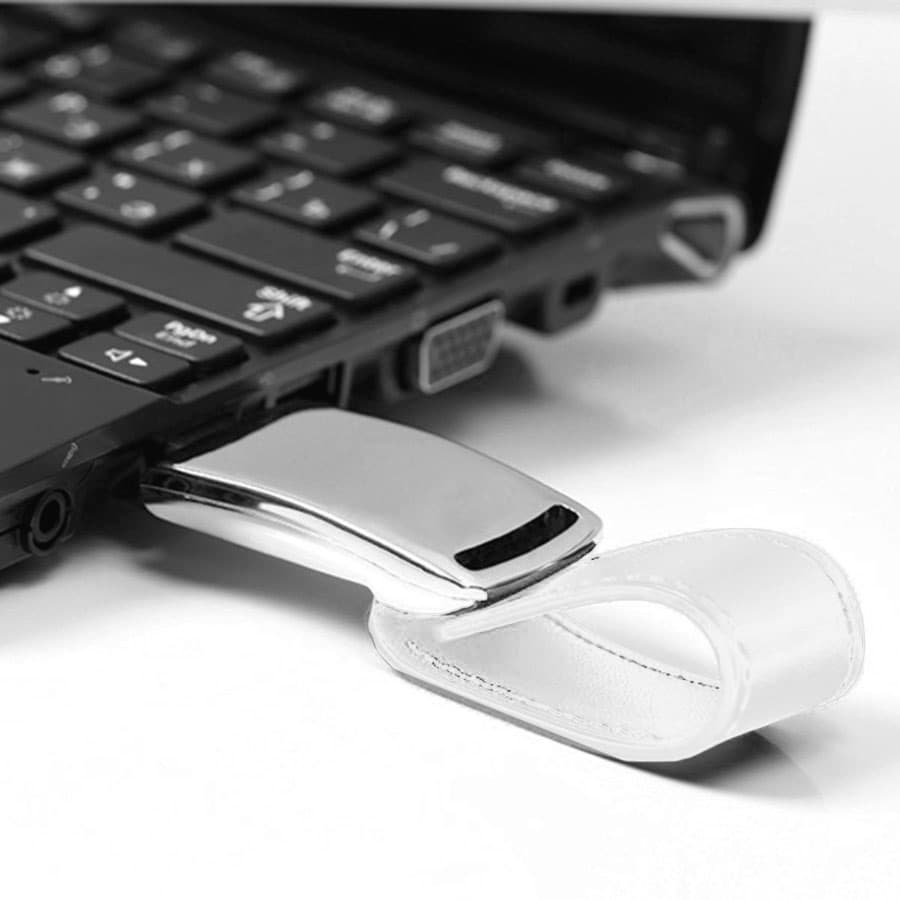 USB flash-карта "Lerix" (8Гб), белый, серебристый-2