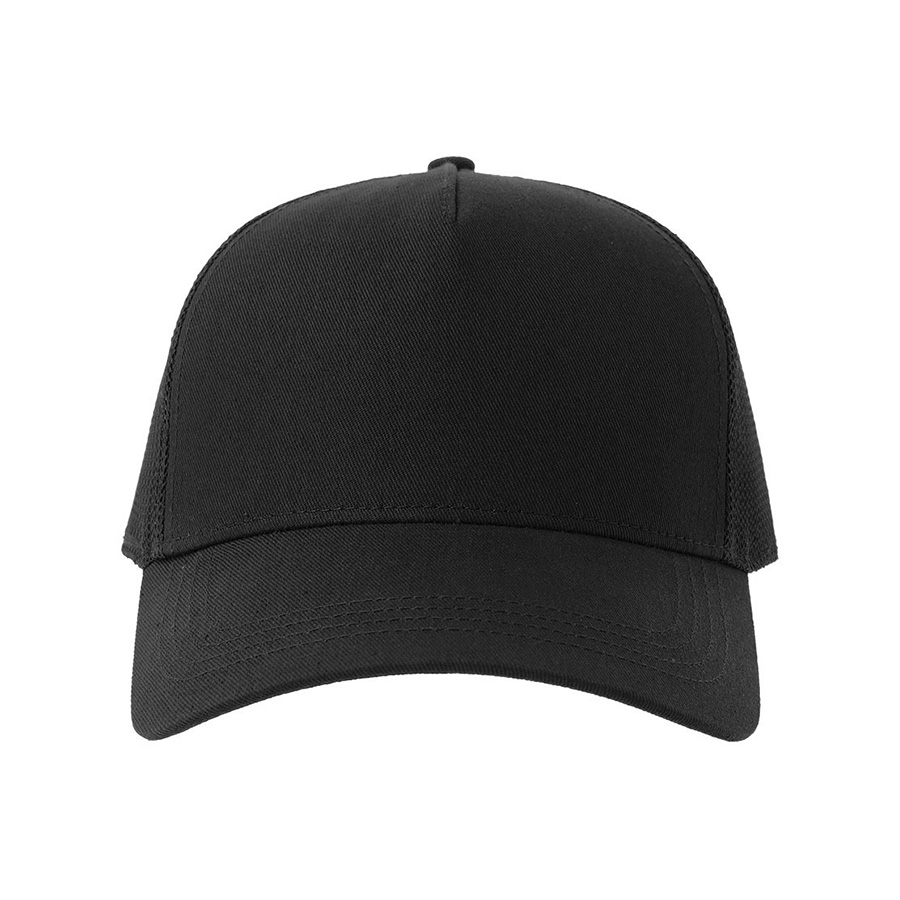 Бейсболка RAPPER COTTON-S, 5 клиньев, пластиковая застёжка, черный-2