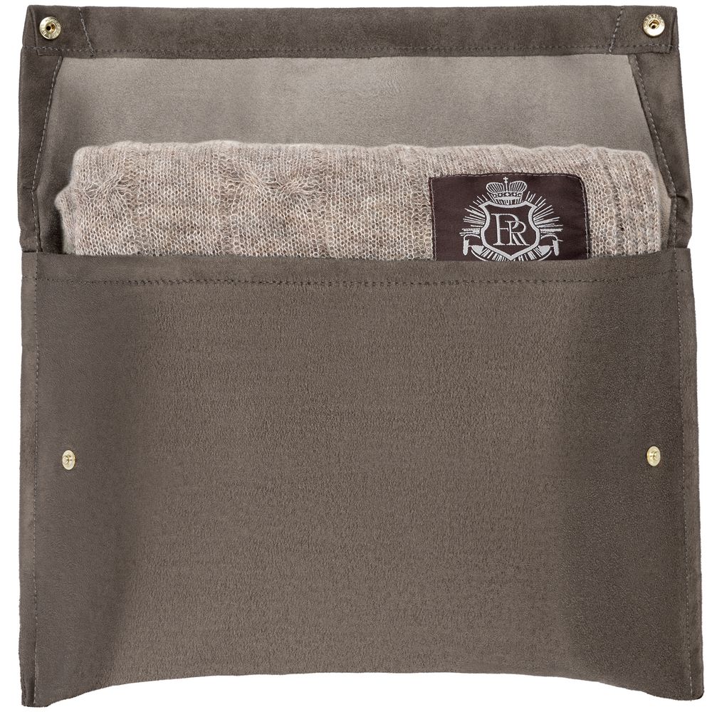 Плед Grasse, бежево-серый-5