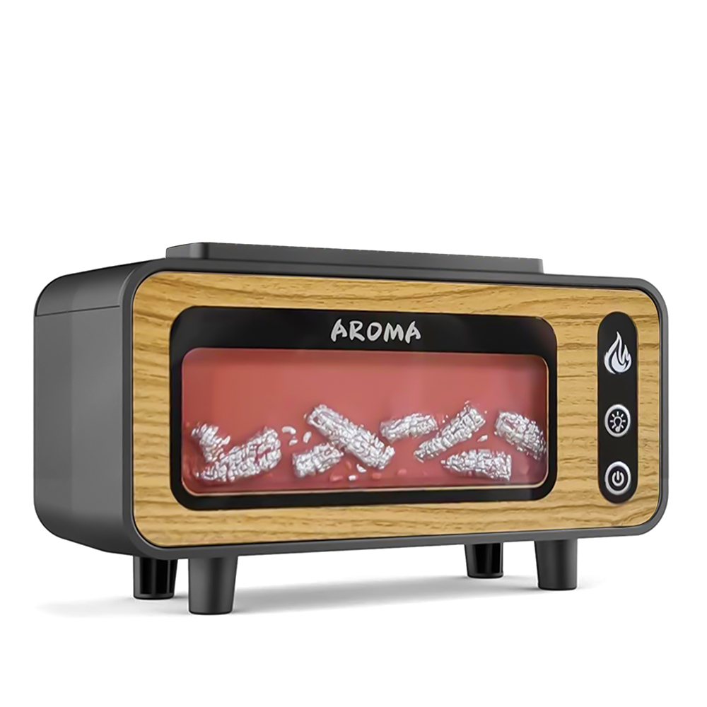 Светодиодный USB увлажнитель-аромадиффузор Vintage Fireplace, Коричневый-1