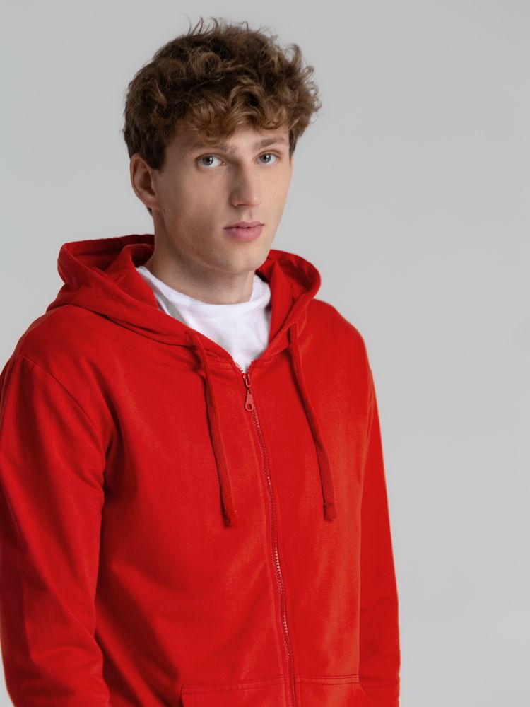 Толстовка на молнии с капюшоном Siverga 2.0, красная-7