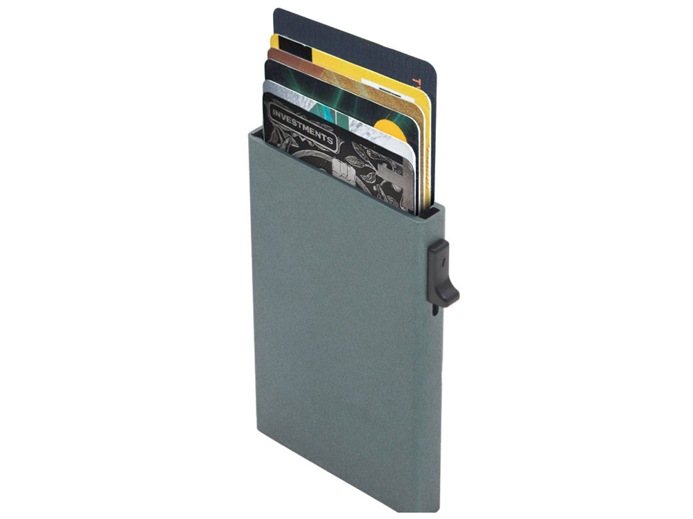 Картхолдер Florence с RFID- защитой из алюминия, цвет оружейной стали-3