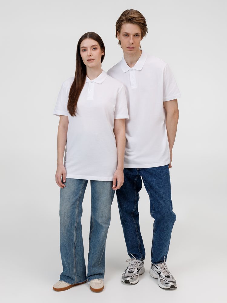 Рубашка поло унисекс Pulse, белая-6