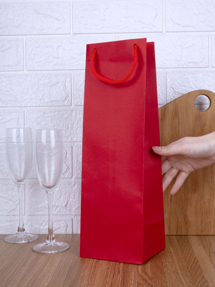 Пакет под бутылку Vindemia, красный-4