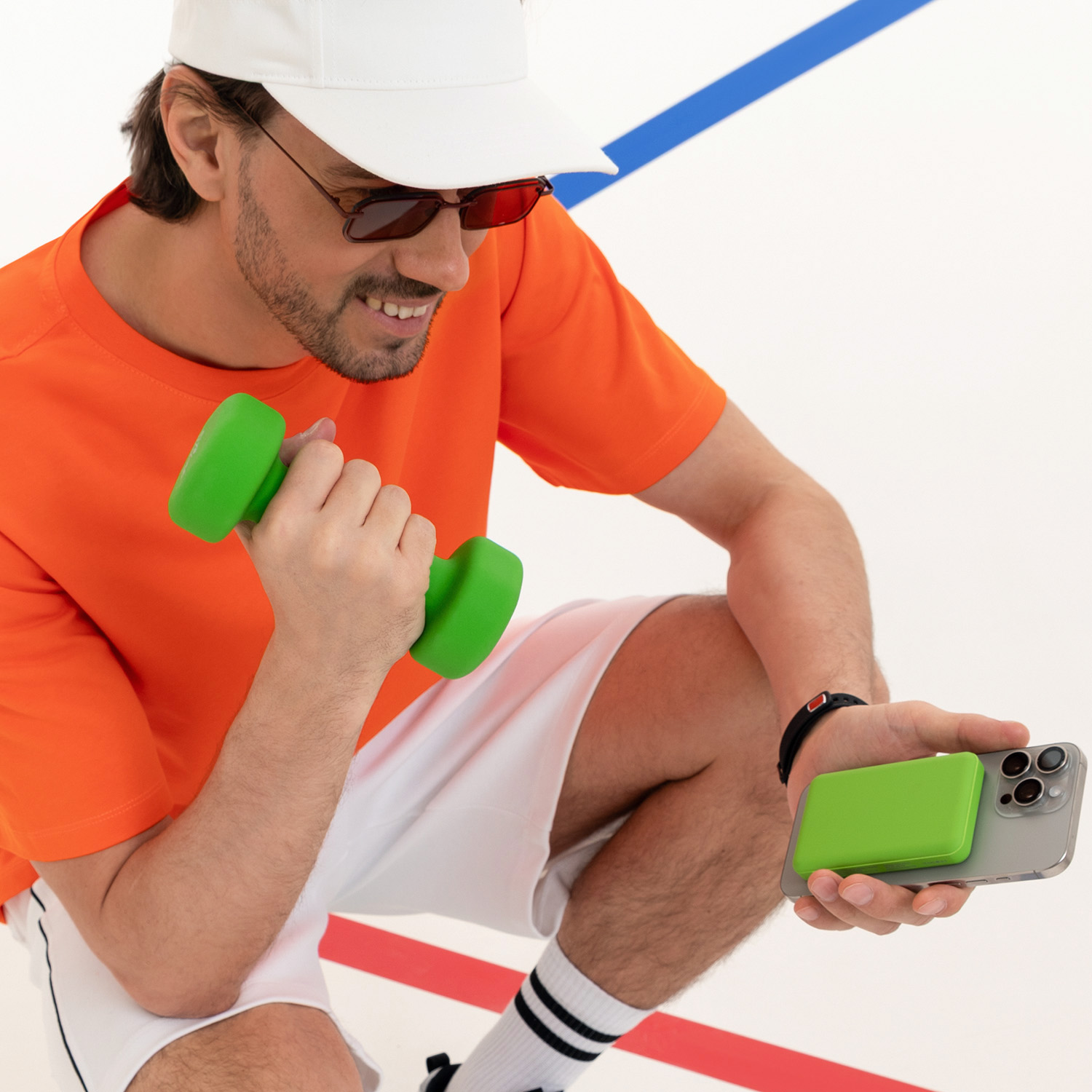 Внешний аккумулятор Largo PD 5000mAh с функцией беспроводной зарядки 15W, салатовый-9