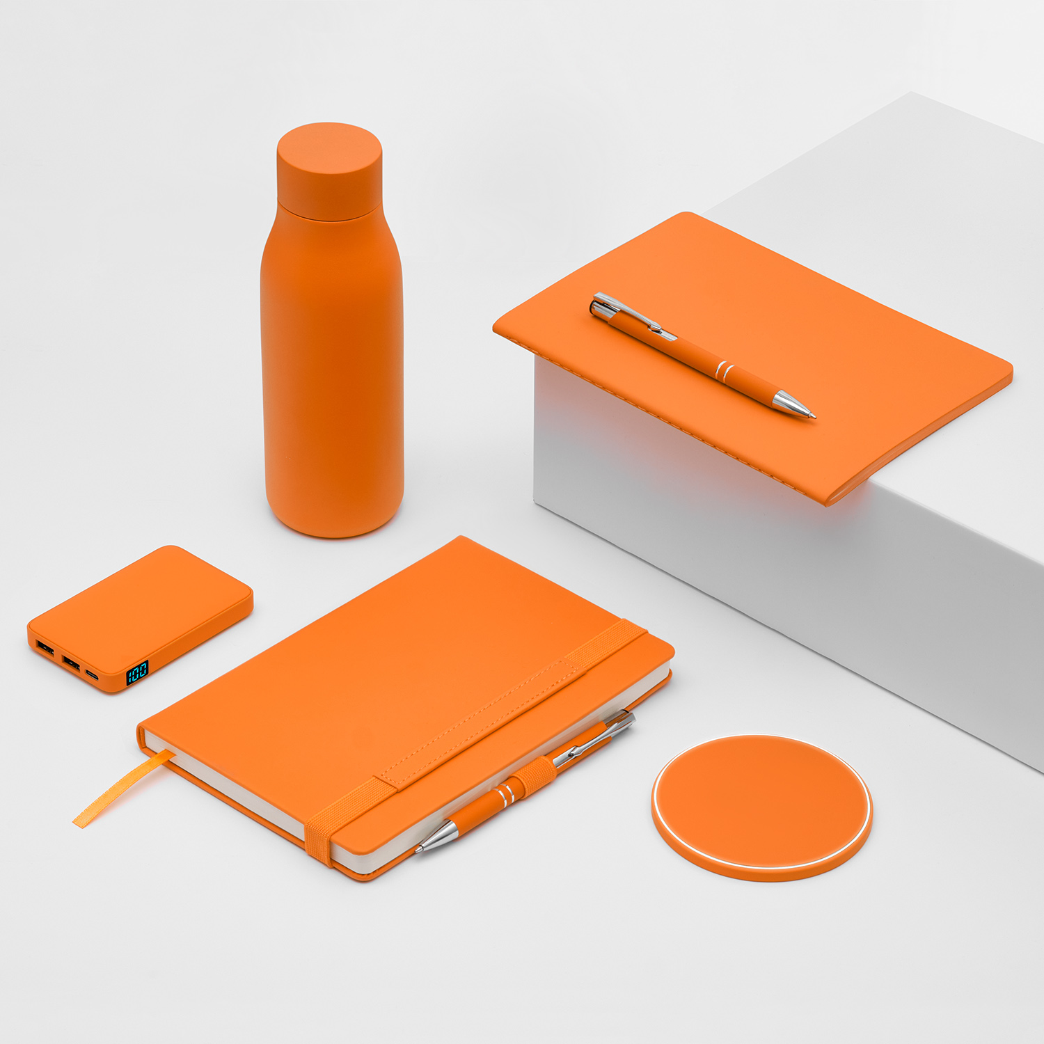 Беспроводное зарядное устройство с подсветкой 15W Auris, оранжевое-8