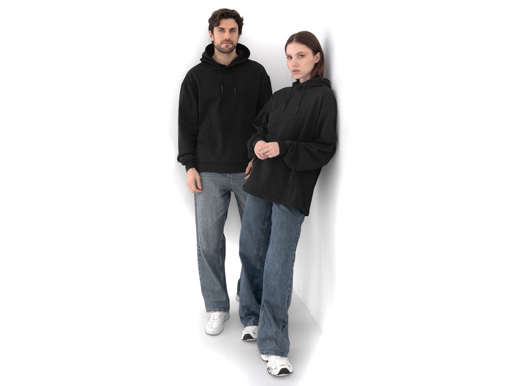 Худи оверсайз Alpha.01 унисекс, черный-6