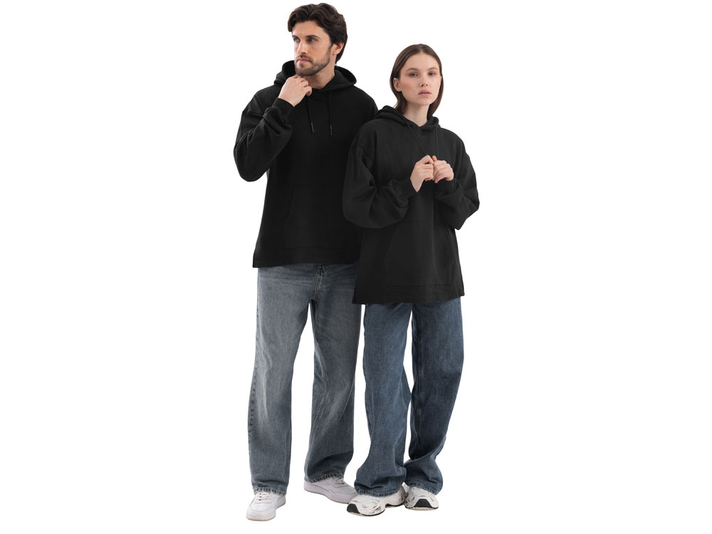 Худи оверсайз Alpha.01 унисекс, черный-7