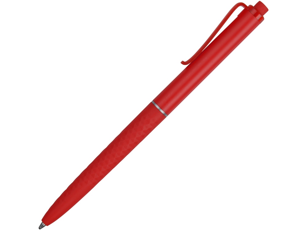 Ручка пластиковая soft-touch шариковая Plane, красный-2