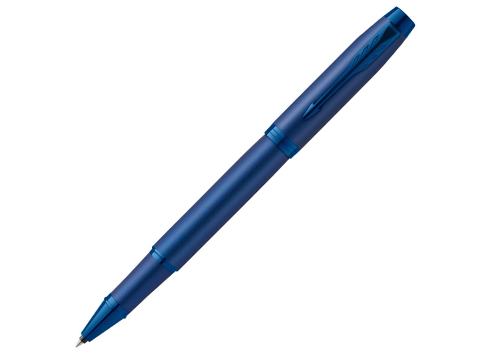 Ручка роллер Parker IM Monochrome Blue, стержень:F, цвет чернил: black, в подарочной упаковке.-0