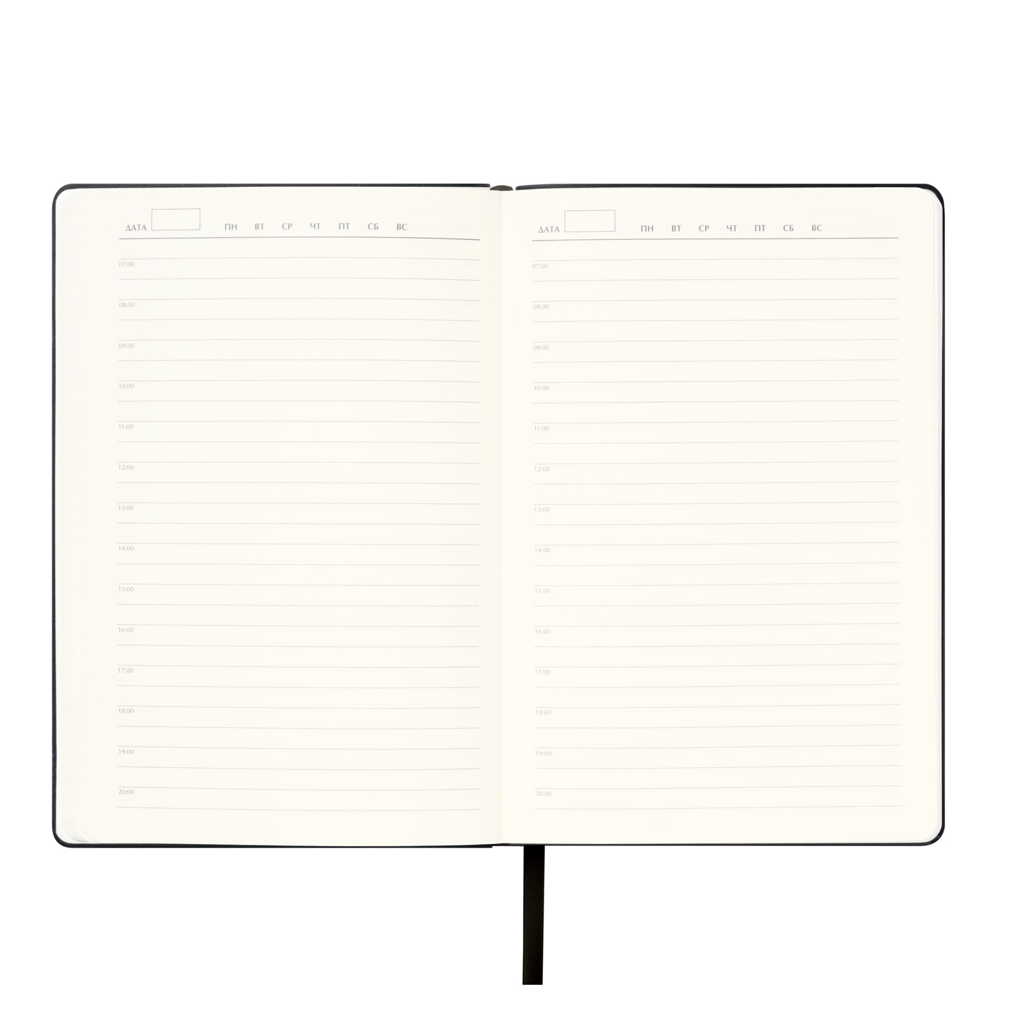 Ежедневник Spark недатированный, черный (без упаковки, без стикера)-7