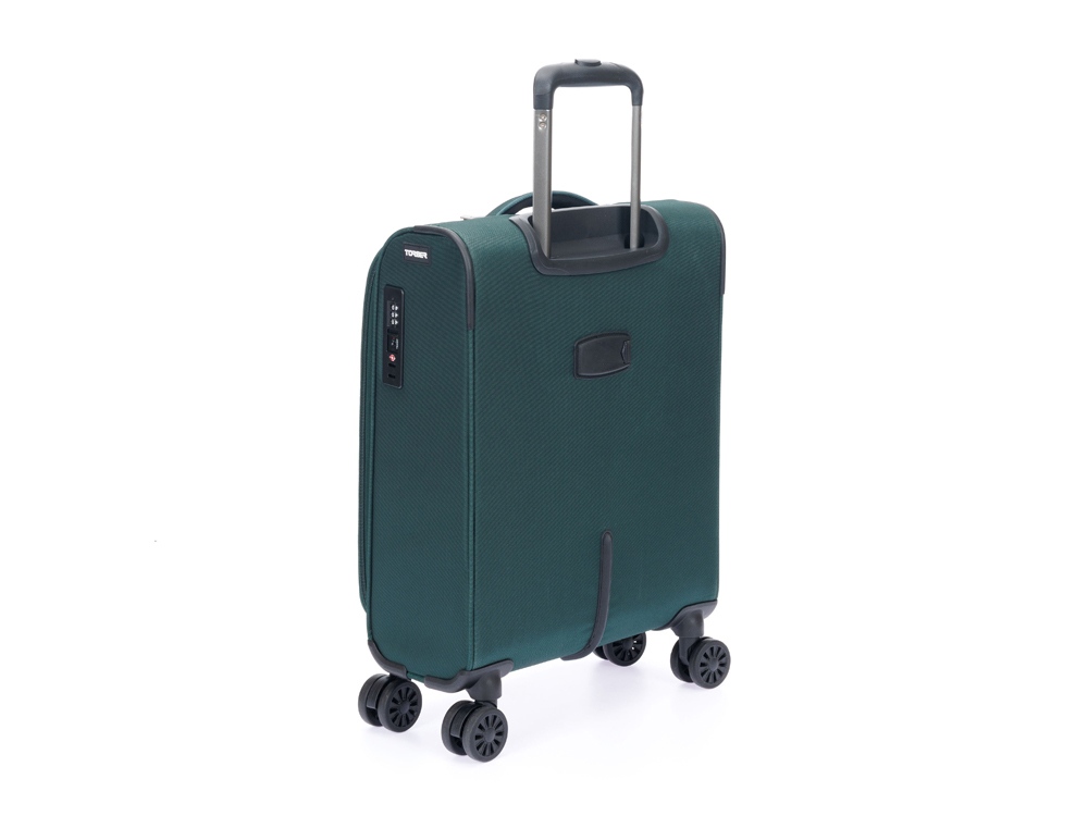 Чемодан TORBER СЕЙД, тёмно-зелёный, нейлон 600D, 36,5 х 19 х 54 см, 32 л-1
