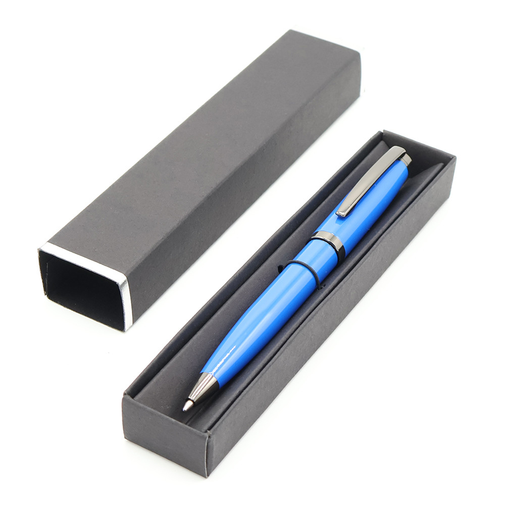 Ручка Betty в коробке Cradle чёрной с серебристым, Синий-0