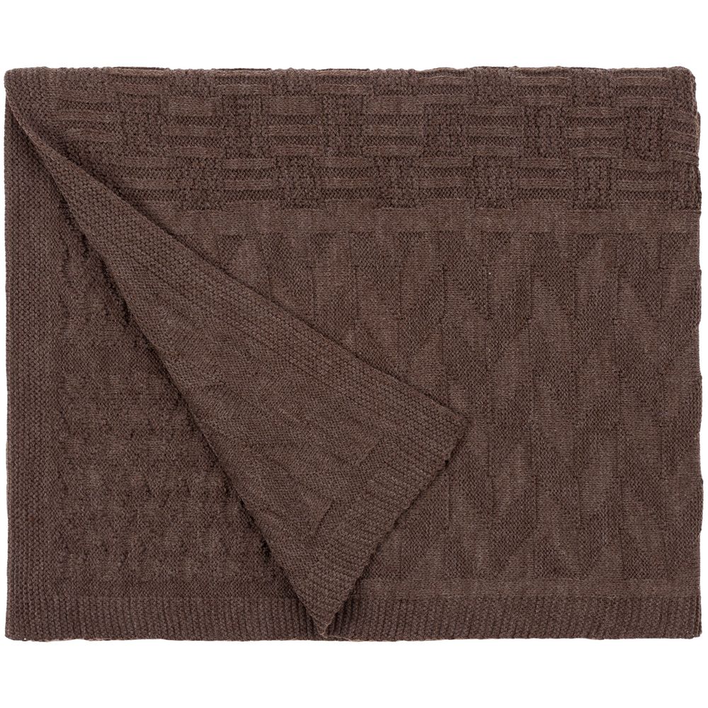 Плед Snippet, коричневый меланж-1