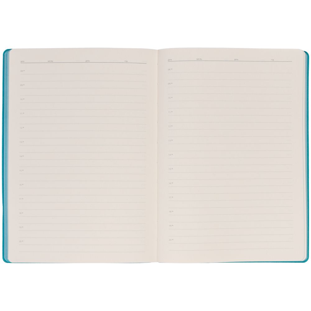 Ежедневник Flexpen Black, недатированный, черный с бирюзовым-4