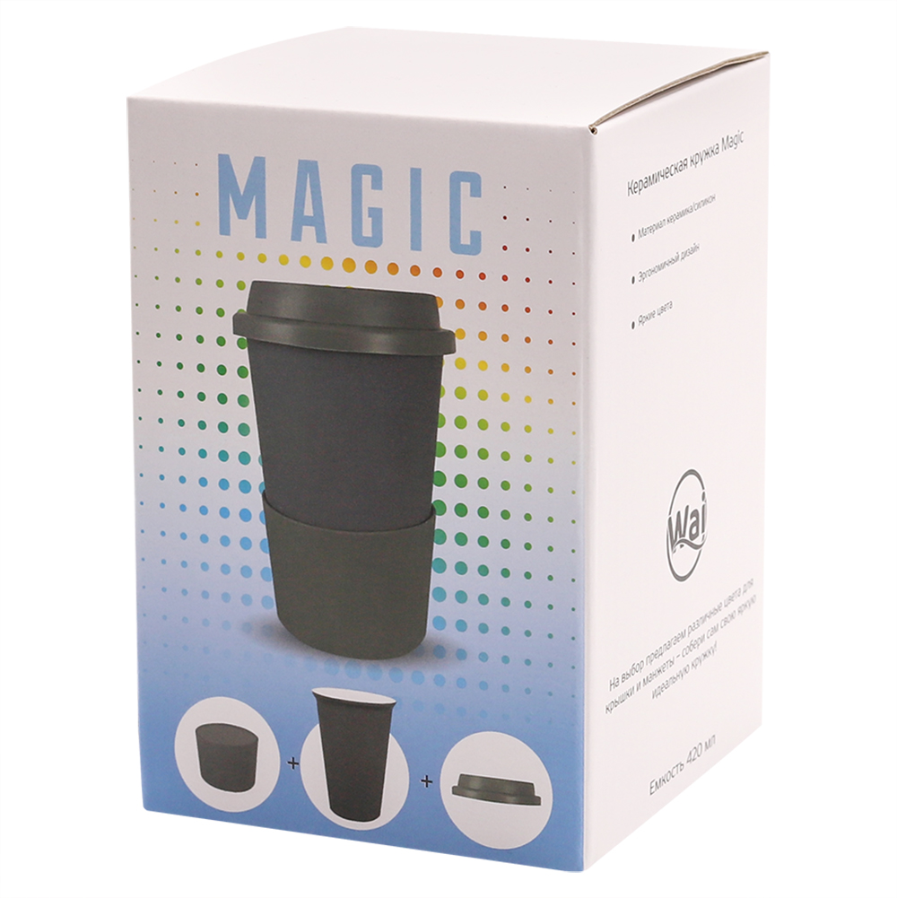 Кружка Magic To Go, Kрасный/серый-1