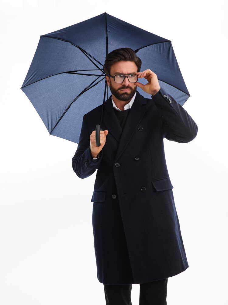 Зонт-трость Wind, темно-синий-5