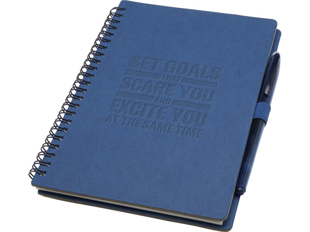 Slate многоразовый набор из блокнота в мягкой обложке и ручки - Темно - синий-6