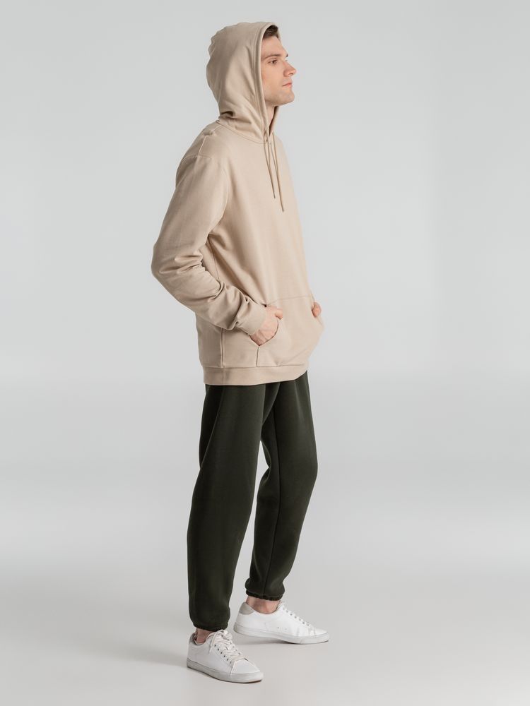Толстовка с капюшоном унисекс Hoodie, бежевая-5