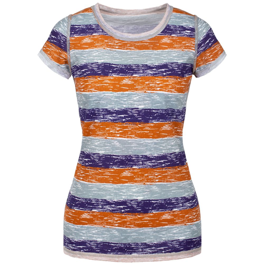 Футболка женская «Амазонка» двусторонняя, оранжевая с фиолетовым-1